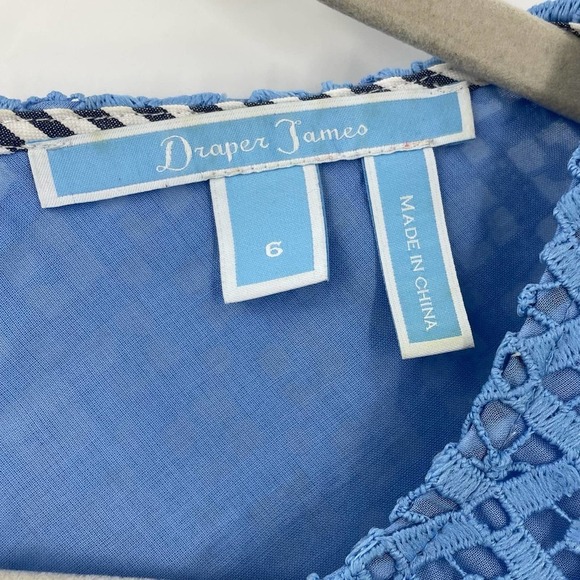 Draper James 6 Lattice Double Bell Sleeve Top TO0151 - Picture 7 of 10